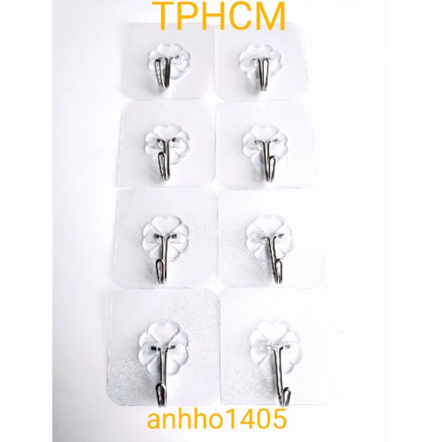 (TPHCM) (sỉ)(sẵn) Combo 10 móc dán tường chịu lực siêu rẻ, siêu chắc, siêu bền