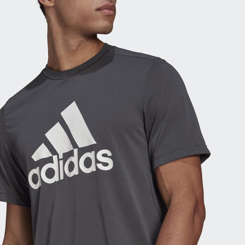 Áo Tee adidas TRAINING Nam AEROREADY Designed 2 Move Feelready Sport Logo Tee Màu xám GT3113