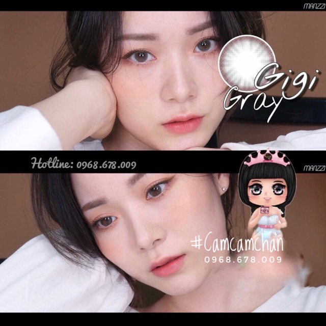 KÍNH ÁP TRÒNG HÀN QUỐC VASSEN CHÍNH HÃNG AN TOÀN ÊM DỊU- LENS GIGI GRAY