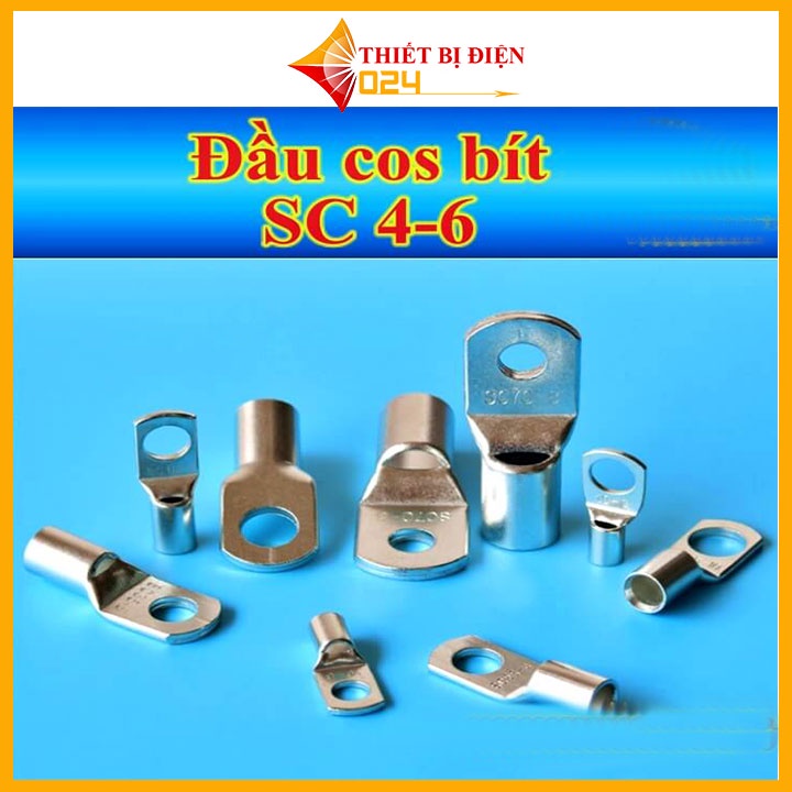 [5cái] Đầu cos dây điện bít SC 50-8-10, đầu cốt đồng , cosse (cót) nối bình acquy, dây hàn