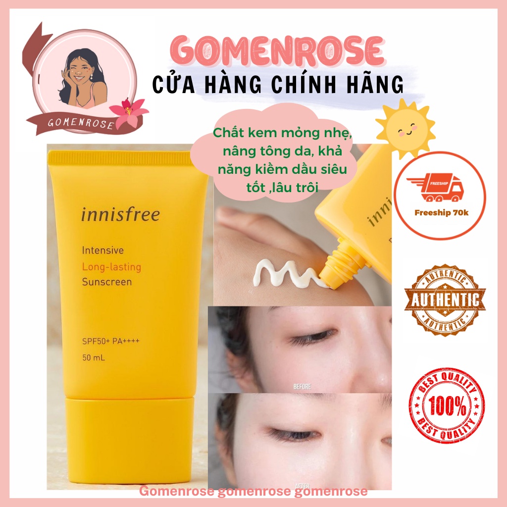 Kem Chống Nắng Innisfree Intensive Long-Lasting Sunscreen SPF50+/PA++++ 50ml