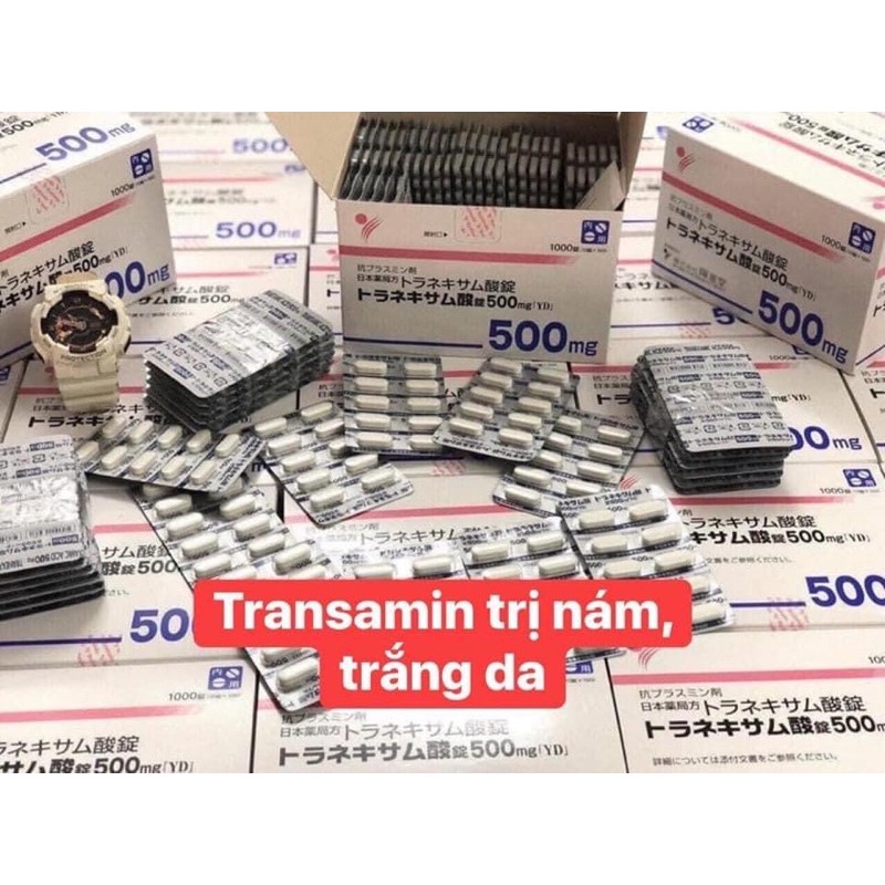 [100v lẻ] HOTTransamin_500mg - Viên Uống Trị_Nám, Trắng Da Transamin_500mg Nhật Bản