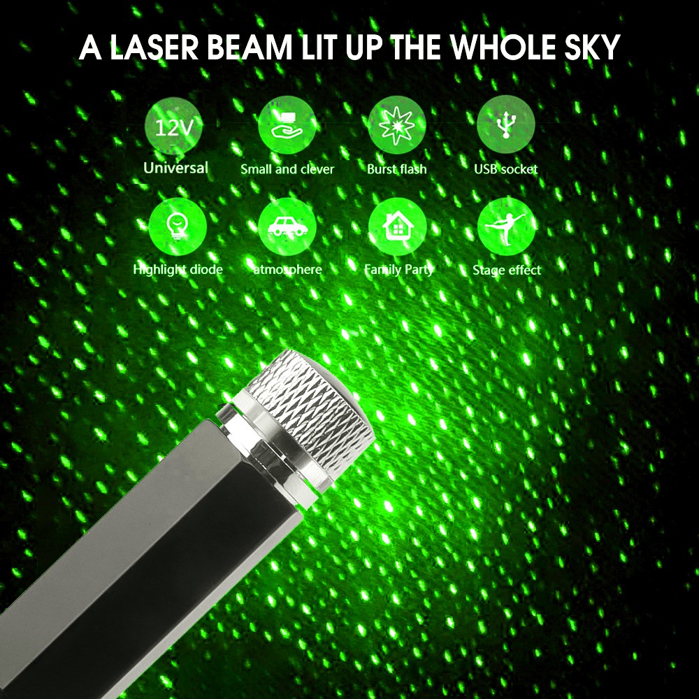 Đèn led laser bầu trời sao đầu cắm usb tiện dụng