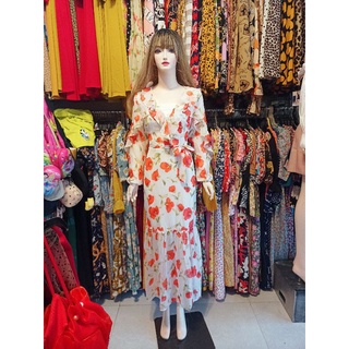 Đầm dạ hội voan tay dài