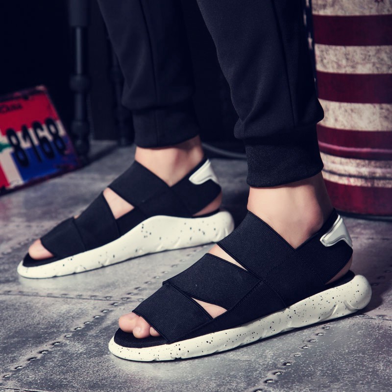 Giày sandal thiết kế đan chéo dây thời trang Hàn Quốc cho nam giới