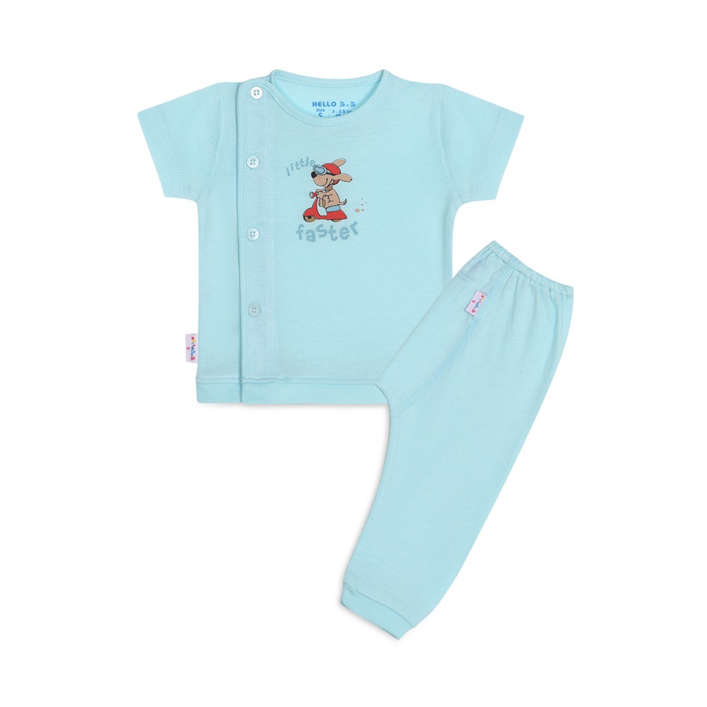 Bộ đồ sơ sinh bác sĩ bo tay ngắn 1327 Hello BB