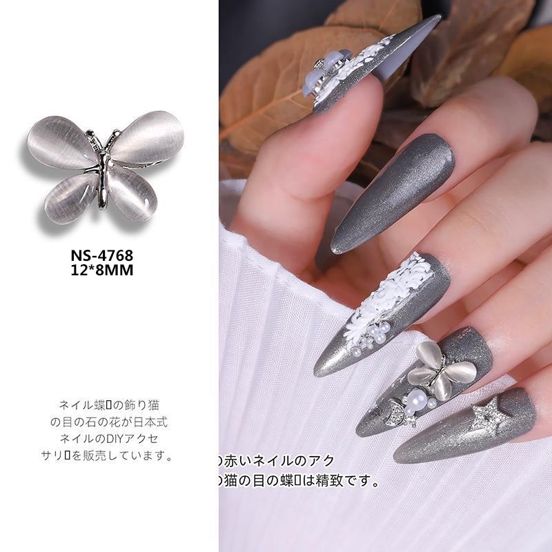 Charm bướm nail, Charm bướm đá phụ kiện trang trí móng cao cấp