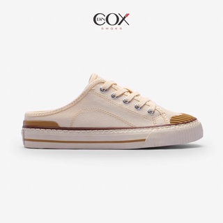 Giày sục đạp gót mules vải unisex dincox e10 white