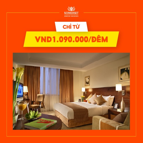 HCM [E-Voucher] Kỳ nghỉ 2N1D phòng Studio Executive trị giá 2.541.000VNĐ ở Somerset Chancellor Court tại the-ascott.com