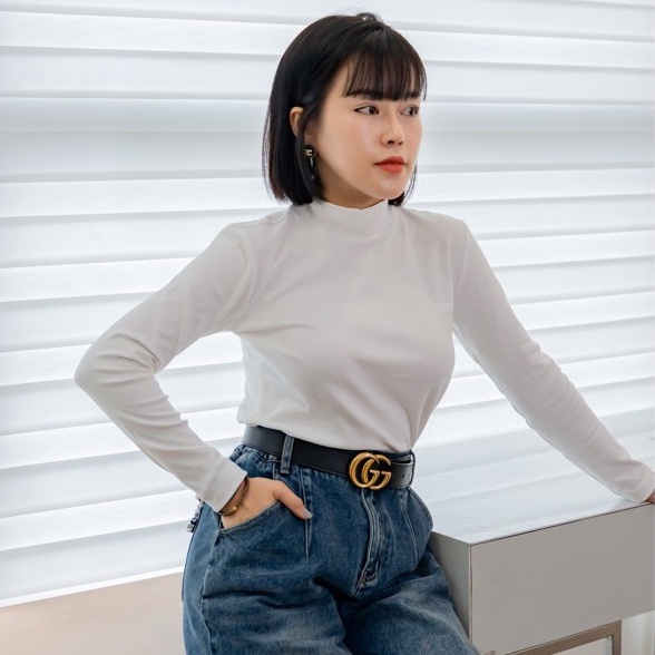 LIIN - Áo Thun Giữ Nhiệt Cổ Lọ 3 Phân Chất Liệu Co Giãn CT0001