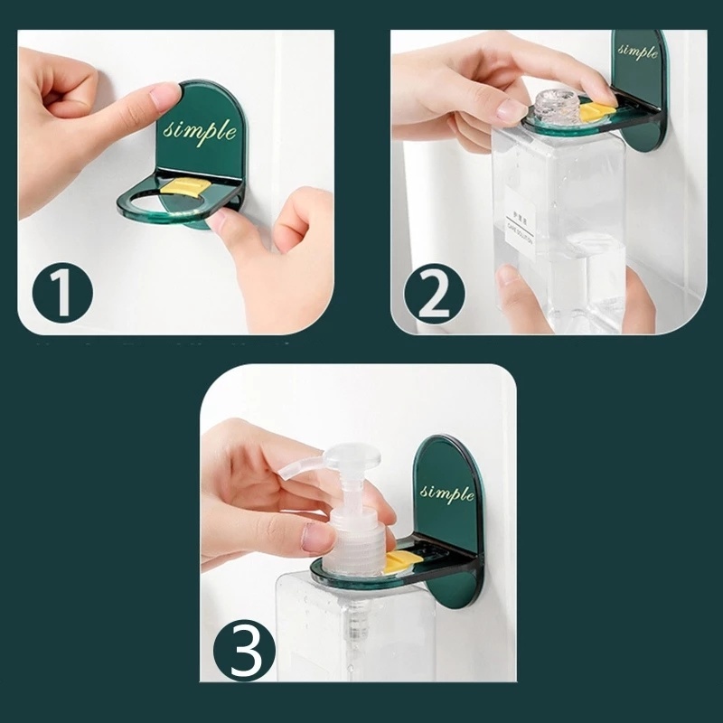 Giá Đỡ Chai Xà Phòng Gắn Tường Tự Dính Đa Năng Tiện Dụng Cho Phòng Tắm / Nhà Bếp