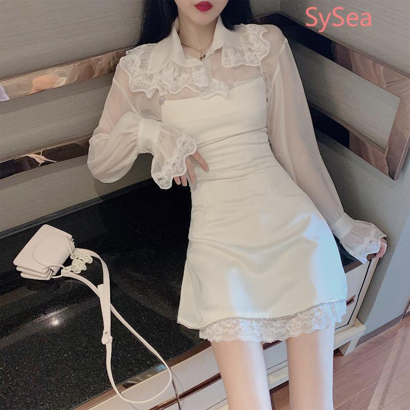 Women Fashion Summer White Long Sleeve Dress Elegant Dinner Wedding Dating Dress | BigBuy360 - bigbuy360.vn