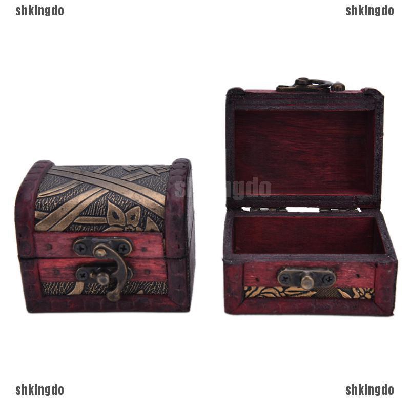 Rương nhỏ đựng đồ trang sức với họa tiết vintage độc đáo