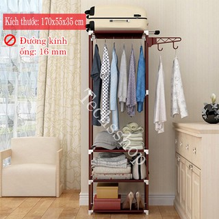Kệ Treo Quần Áo Lắp Ghép Hình Chữ H Để Đồ Tiện Lợi Trong Phòng Ngủ Cao 1M7