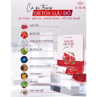 Detox Lựu Đỏ Ravis ( hộp 30 gói chính hãng )