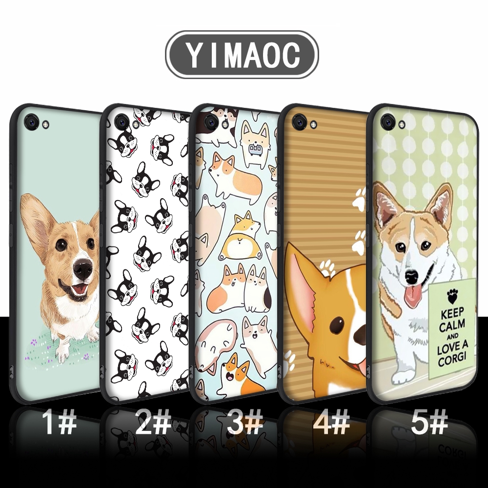 Ốp Lưng Dẻo Hình Cún Corgi Cho Vivo V5 Plus V7 Y75 Y79 V9 Y85 Y89 V11 V15 Pro Y11 V17 Y5S 99c