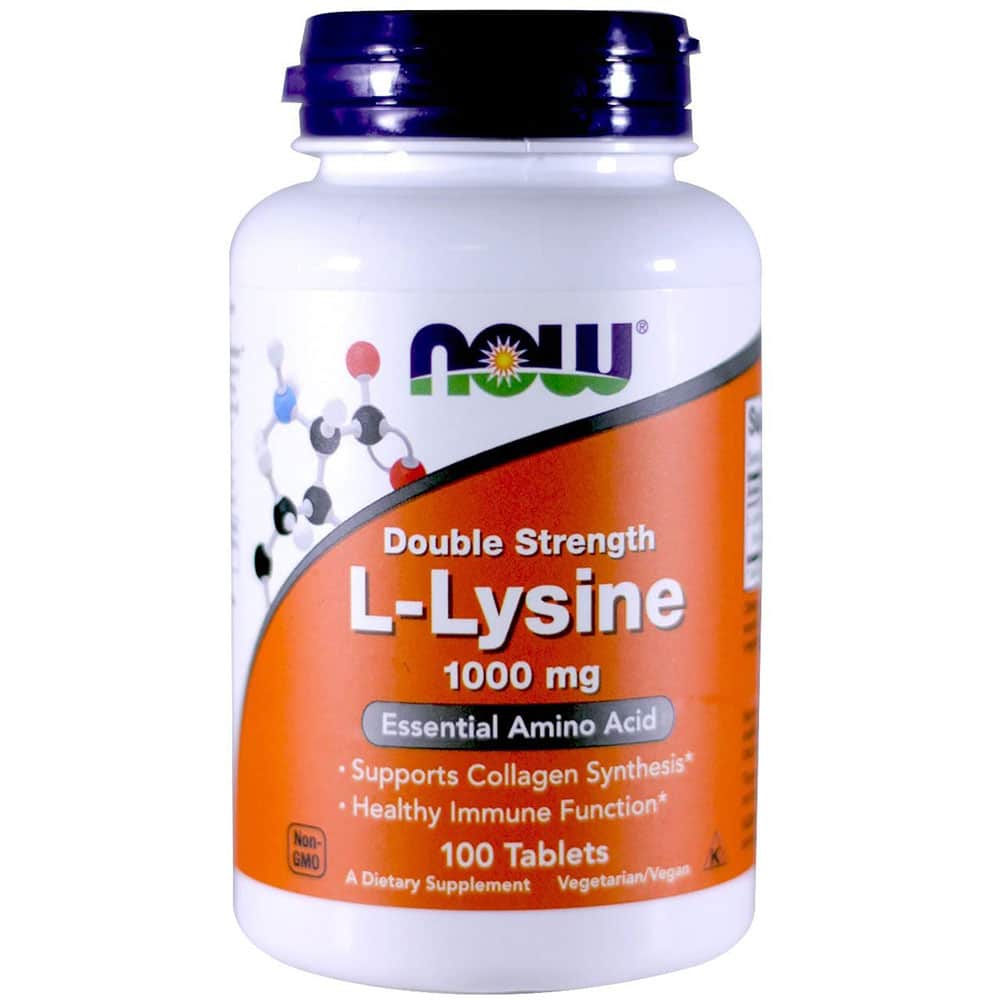 Viên uống hỗ trợ miễn dịch, tăng sinh Collagen Now L-Lysine 1000mg 100 Tablets