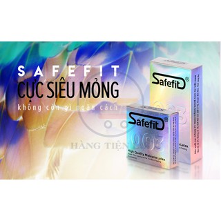 Bao cao su CỰC SIÊU MỎNG Safefit 0.029mm - 3 chiếc ( bạc )