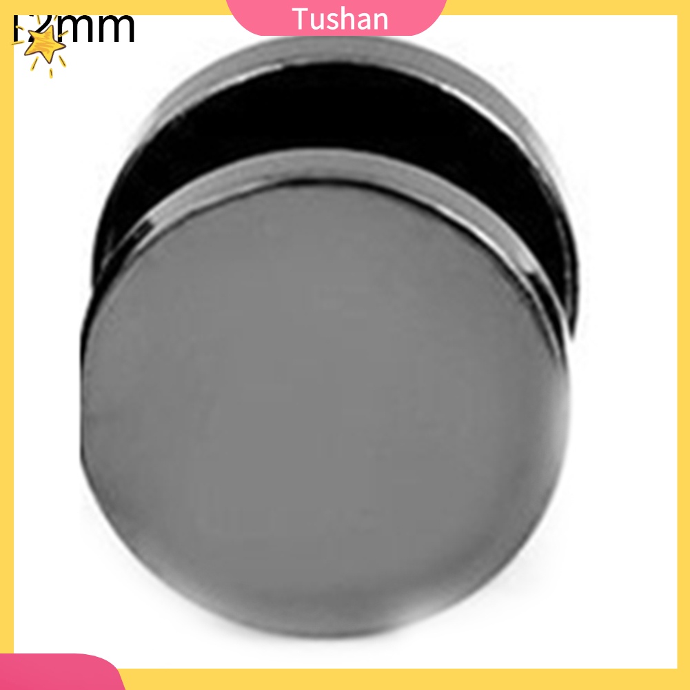 Khuyên Tai Nam Thép Không Gỉ Màu Đen 3mm - 14mm