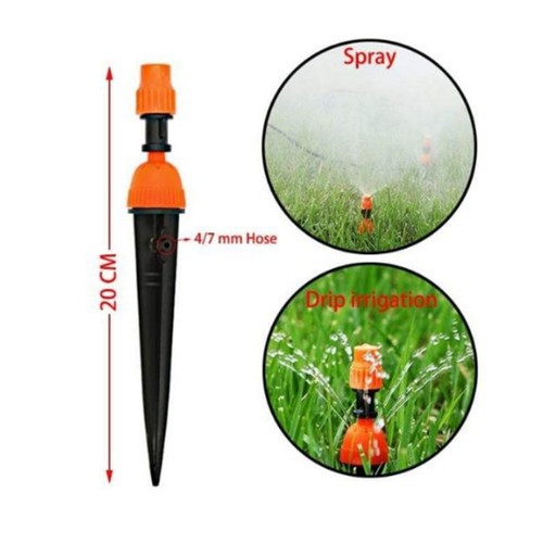 Bộ 10 Que cắm tưới 8 tia Phun sương, Que cắm nhỏ giọt 8 tia, Béc 8 tia kết hợp Phun sương
