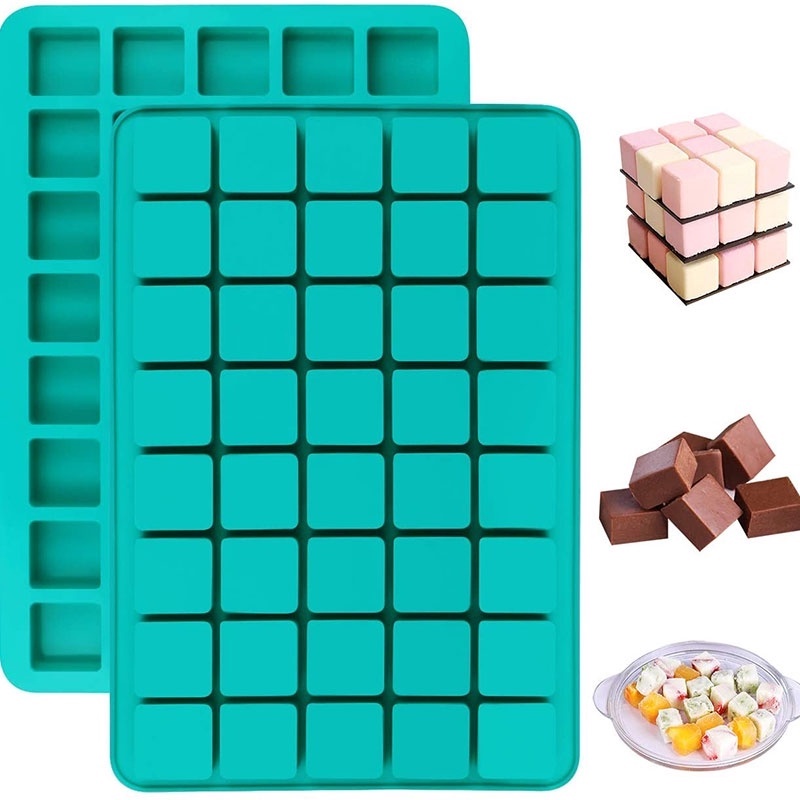 1 X Khuôn Silicone 40 Ngăn Làm Kem Đá/Chocolate