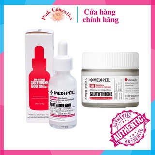 COMBO Dưỡng Trắng MEDI PEEL Glutathione Kem Dưỡng Cream Serum Tinh Chất Ampoule Medi Peel