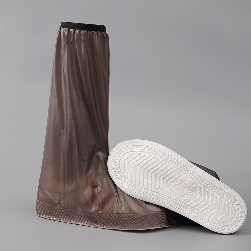 Ủng đi mưa thông minh chống nước, bọc giày đi mưa dành cho nam và nữ, chống trượt cổ cao, có khóa kéo ôm chân