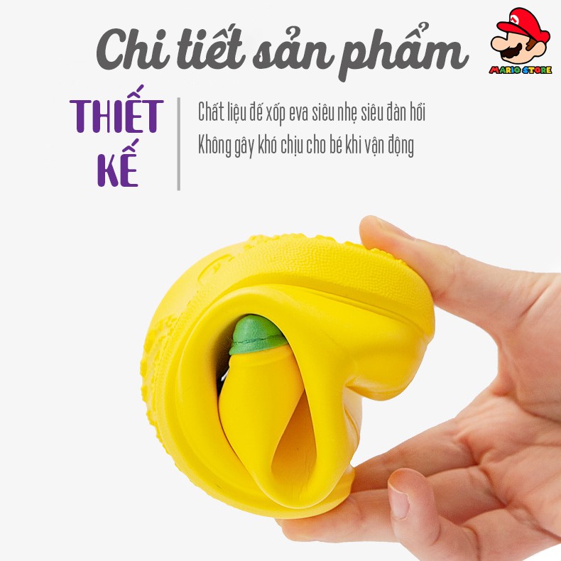 Ủng đi mưa cho bé MARIO sticker đáng yêu đế xốp mềm mại