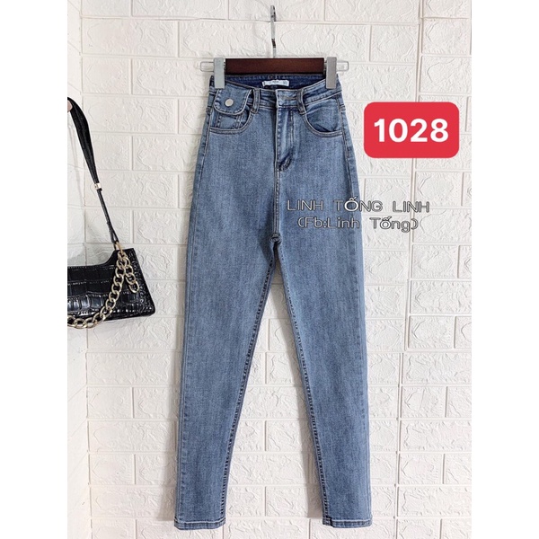 [ Từ 58kg-97kg] Quần Bò BigSize Cạp Cao Phối Nắp Túi Lưng Cao Trên Rốn, Co Giãn Mạnh - Quần Skinny Lưng Siêu Cao