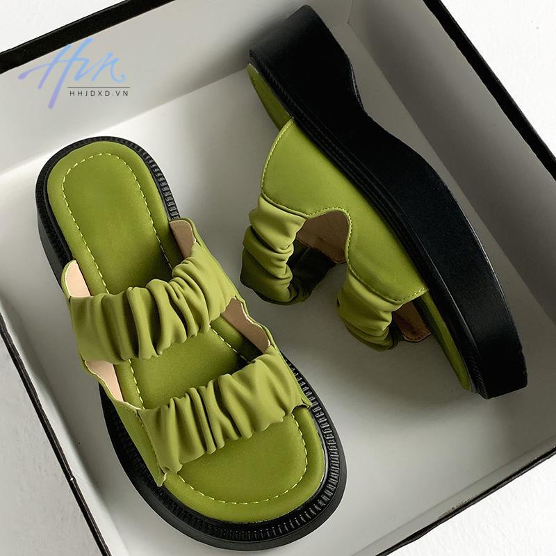 Dép Sandal Đế Dày Tăng Chiều Cao Thời Trang Mùa Hè 2022 Mới Cho Nữ