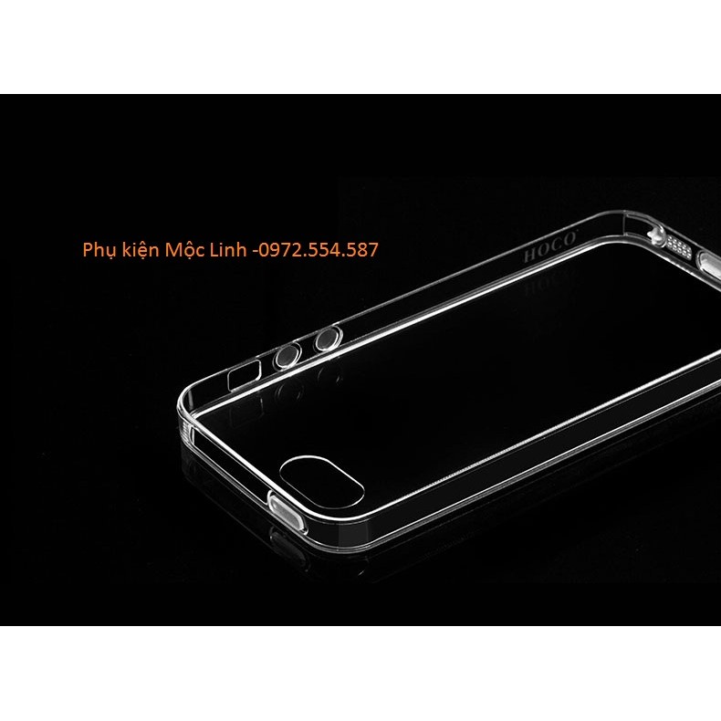 Ốp silicon trong suốt IPHONE 5 5s HOCO