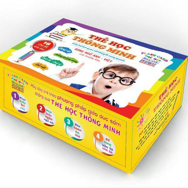 Bộ thẻ học thông minh 16 chủ đề - 416 thẻ cho bé song ngữ anh việt