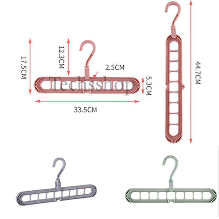 [TỔNG KHO - GIÁ SỈ] Móc Treo Quần Áo Đa Năng Tiện Lợi 9 lỗ