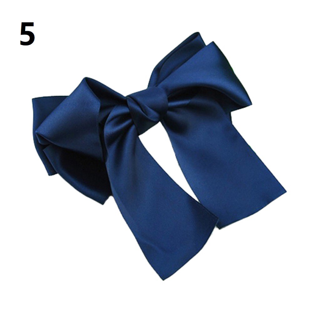 ♕Kẹp Tóc Nơ Ruy Băng Satin Thời Trang Hàn Quốc Cho Nữ Giá Đỡ