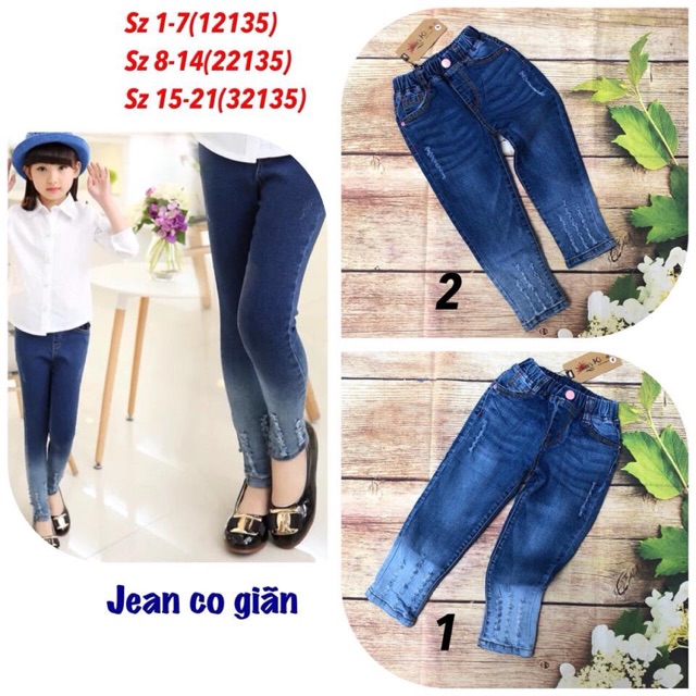 Quần jean dài bé gái
