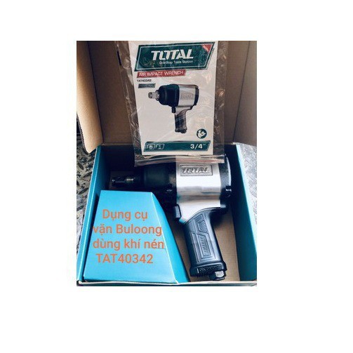 Súng Vặn bu lông  dùng khí nén Total TAT40342 Đậu vặn 3/4" Mô men 1600Nm