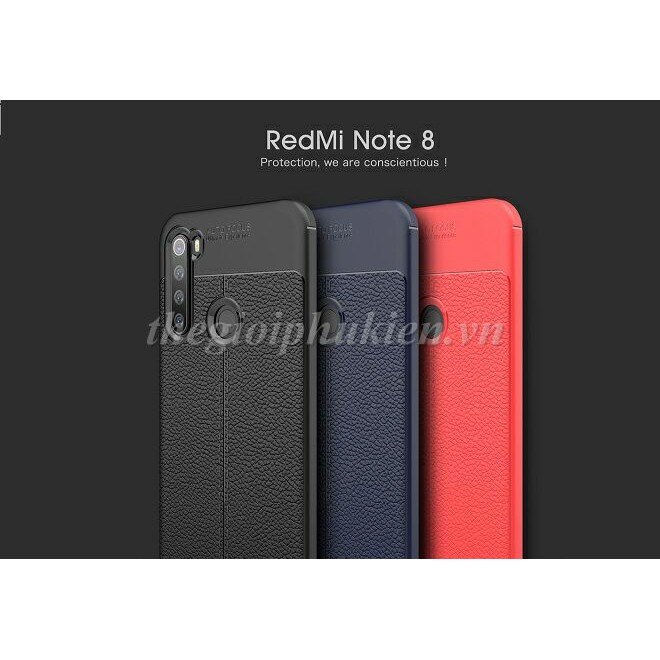 Ốp lưng Xiaomi Redmi Note 8 / NOTE 8 PRO silicon giả da Auto Focus