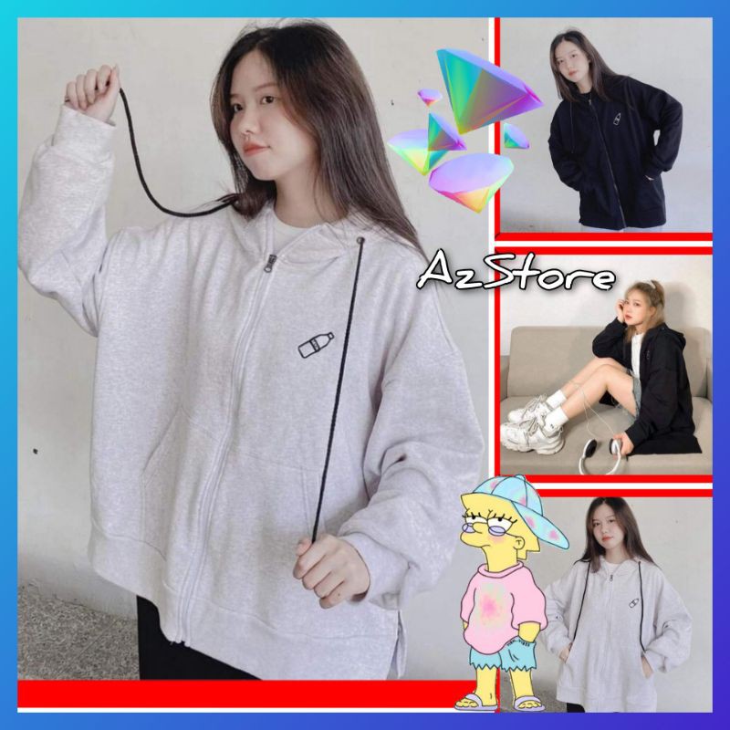 (FREESHIP) ❤ ÁO KHOÁC NỈ HOODIE. ÁO HOOIDE THÊU BÌNH SỮA NAM NỮ