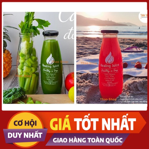 💓CHAI SỮA THỦY TINH TRÒN NẮP THIẾT 500ml💓