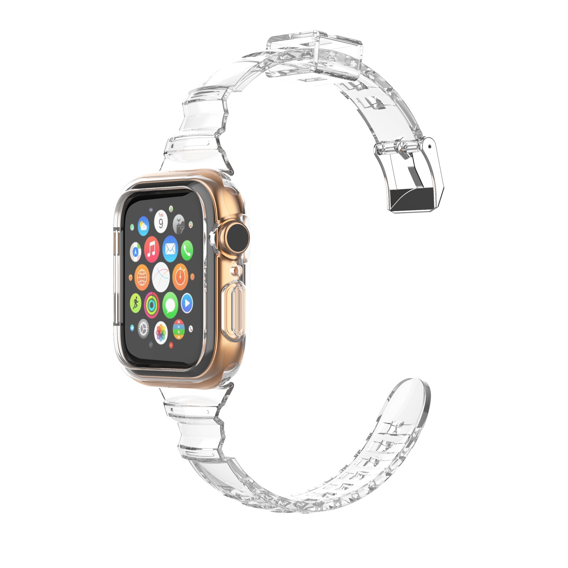 Dây Đeo Silicon Co Dãn Cho Đồng Hồ Apple 5 40mm 44mm Iwatch Series 4 / 5 / 6 / Se