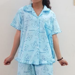 Bộ PIJAMA đùi kate Thái.