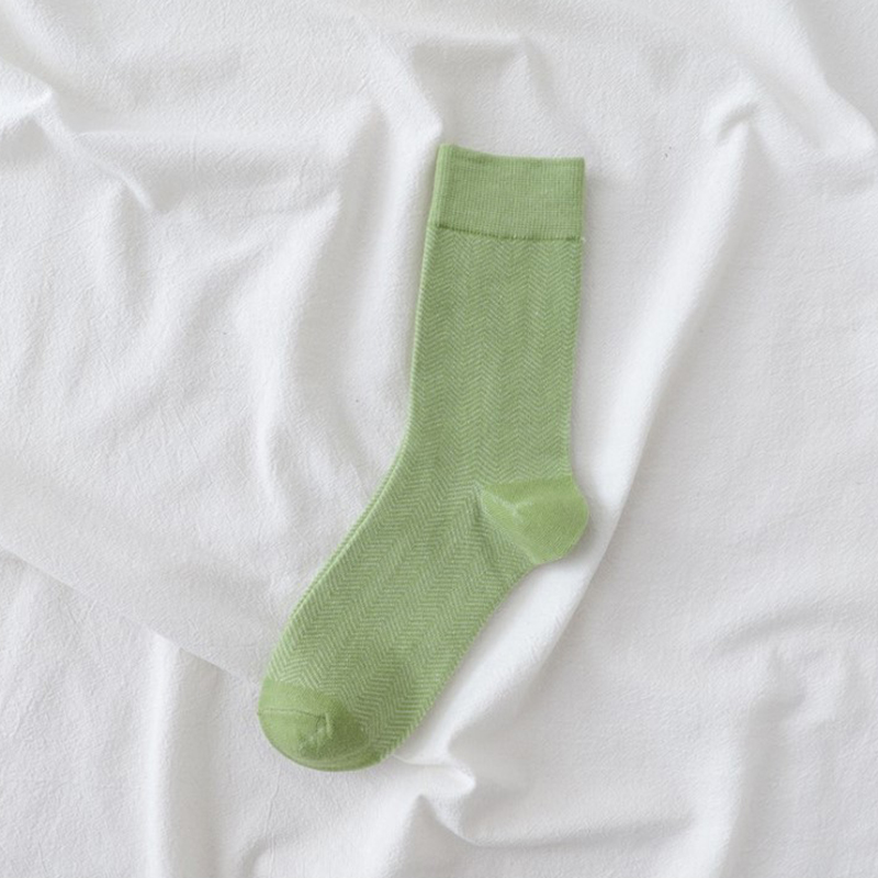 Tất Cotton Cổ Cao In Hình Trái Bơ Xinh Xắn Cho Nữ