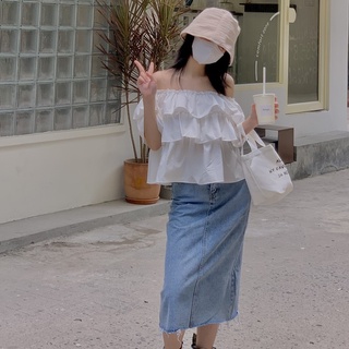 Chân váy jeans dáng dài basic SK99 1994closet