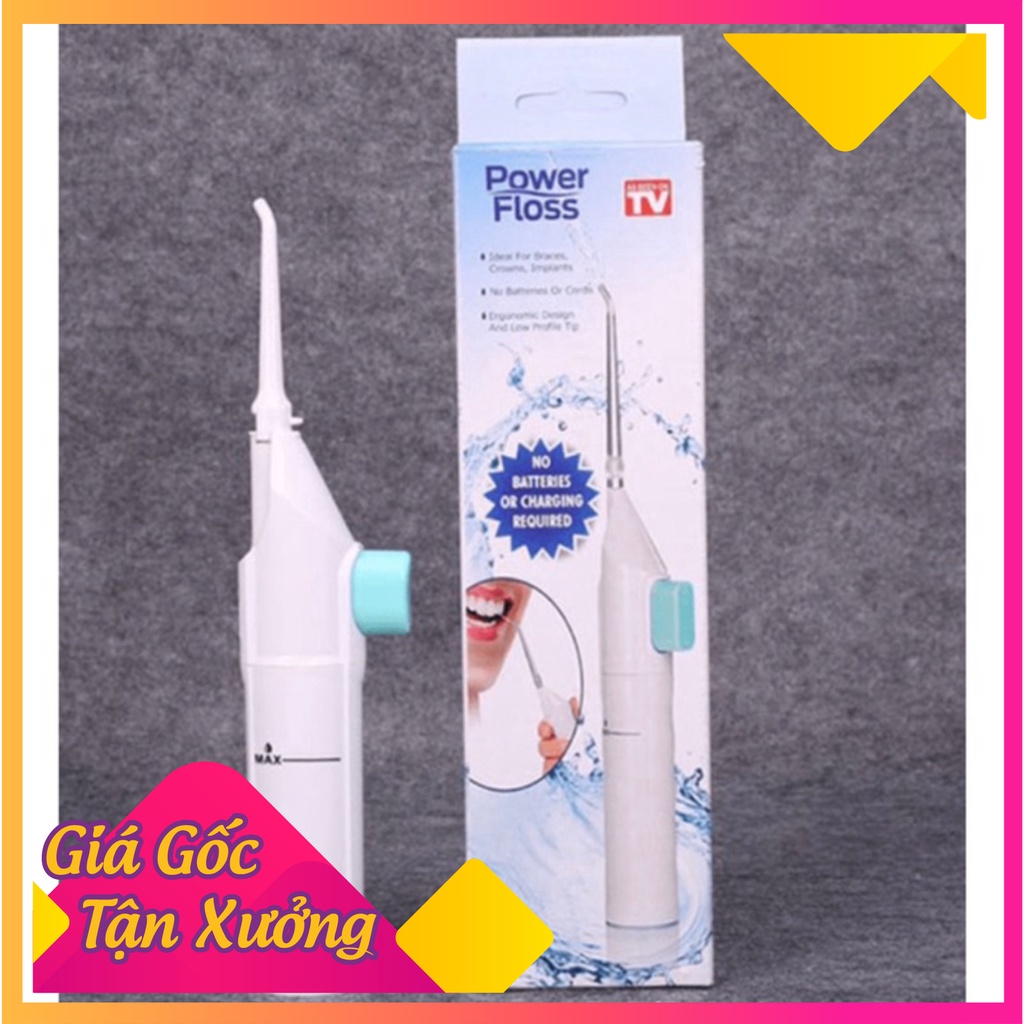 💥XẢ💥 Máy Tăm Nước Cầm Tay Power Floss - Tăm nước cơ vệ sinh răng miệng cực sạch công nghệ Châu Âu - Lực phun mạnh mẽ