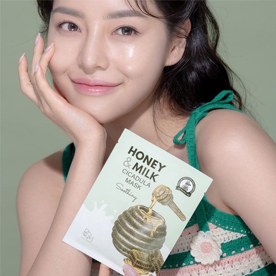 Mặt Nạ Làm Dịu Và Dưỡng Da Mềm Mại BOM Honey & Milk Soothing Cicadula Mask 25g