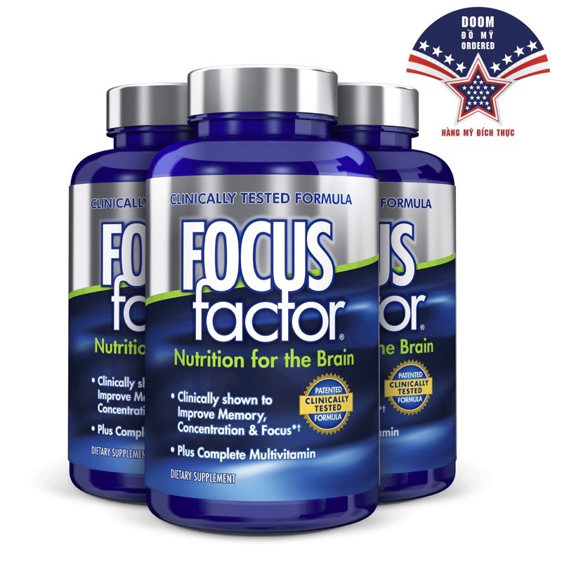 Viên uống bổ não Focus Factor Nutrition for The Brain Hộp (180 viên)