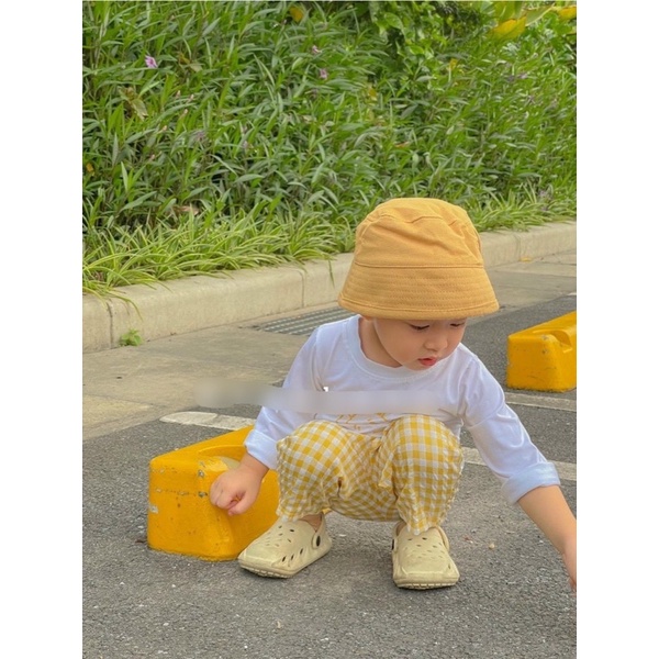 Mũ bucket màu trơn cho bé, phong cách hàn quốc đáng yêu_k46,size cho bé từ 1-3 tuổi