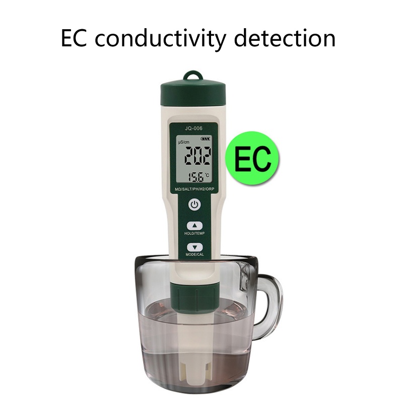 Thiết Bị Kiểm Tra Chất Lượng Nước Kỹ Thuật Số 10 Trong 1 Đa Năng P-H / TDS / EC / SALT / TEMP / S.G / ORP / H2 / Fertile / R