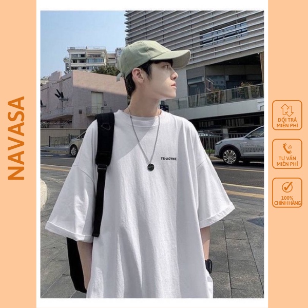 Áo thun nam nữ unisex form rộng tay ngắn in hình cổ tròn NAVISA AT272