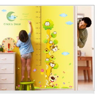 Decal dán tường Cây đo chiều cao cho bé